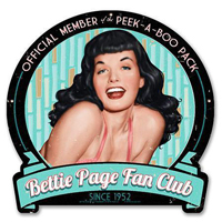 Bettie Page Fanclub 1950s pin up BLECHSCHILD rockabilly retro Metallschild