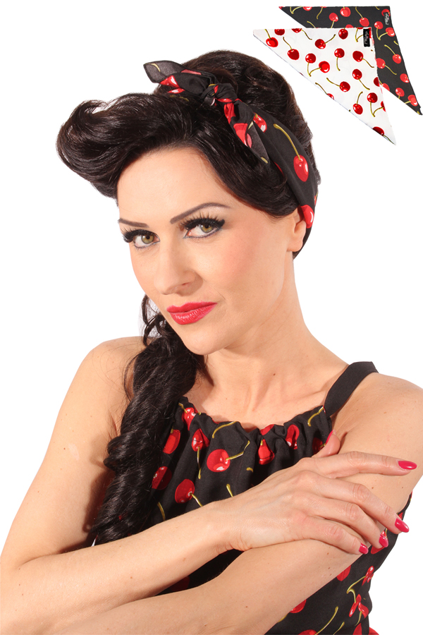 50s Cherry Rockabilly Pin Up Tuch Kirschen Bandana Haarband Free Nude Porn Photos