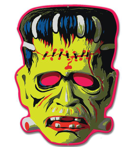Cranky FRANKIE Zombie BLECHSCHILD Halloween Metallschild 40 cm