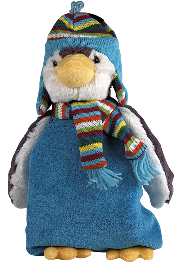 Wärmflasche Kuscheltier Pinguin Paul Kinder Wärmekissen XXL 0,8 L 45 cm